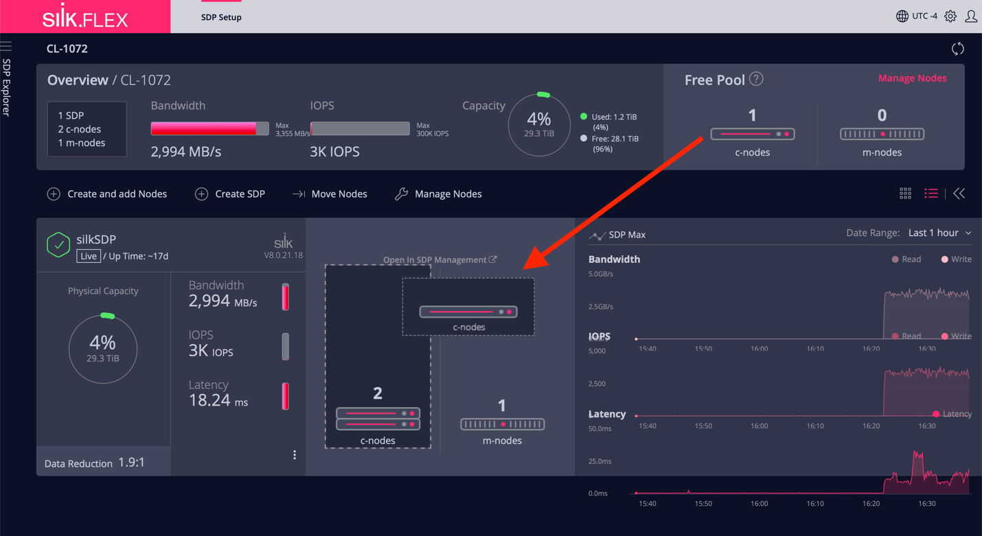 Adding a c/node to the Silk datastore compute layer